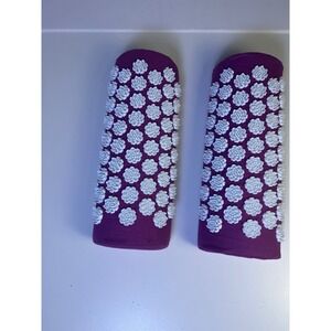 MyLotusMat Acupressure Pillow Purple White Lotus Spike Set of 2